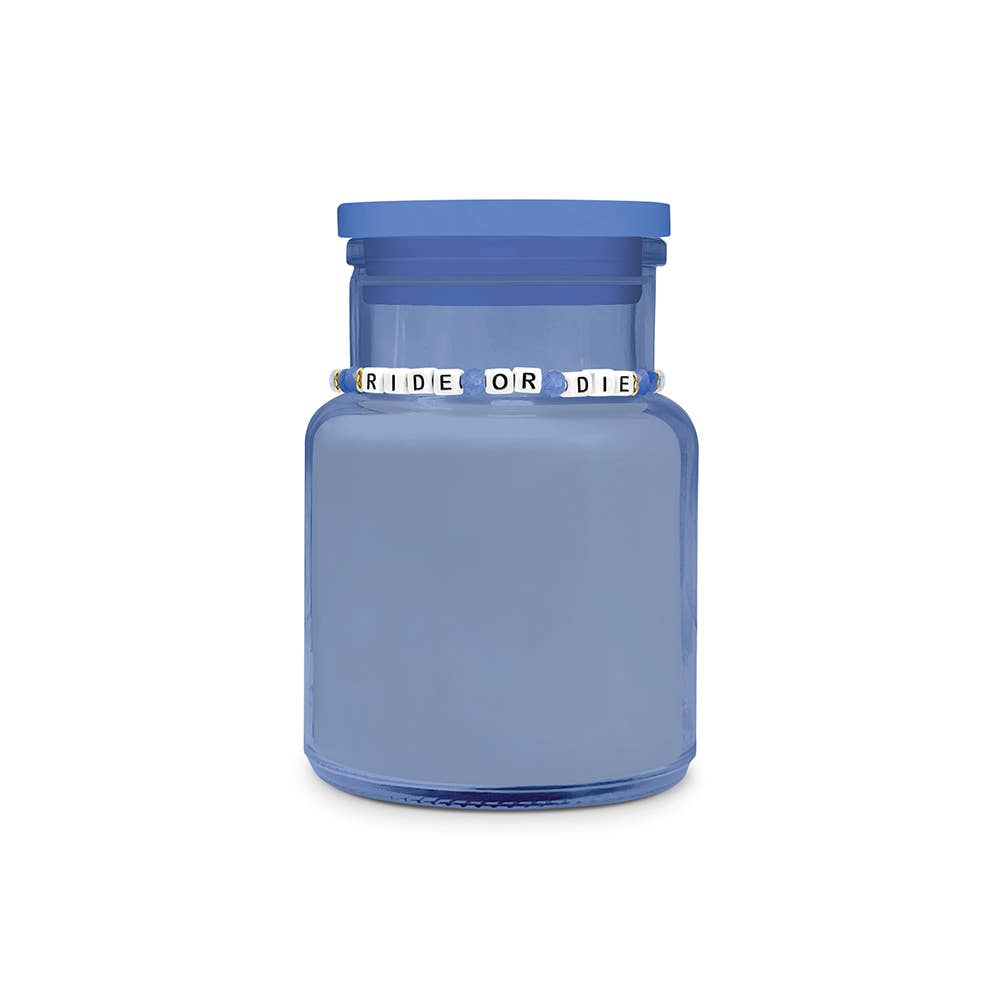 Ride or Die Candle & Bracelet Set | Secnted Candle & Beaded Bracelet Giftable Set