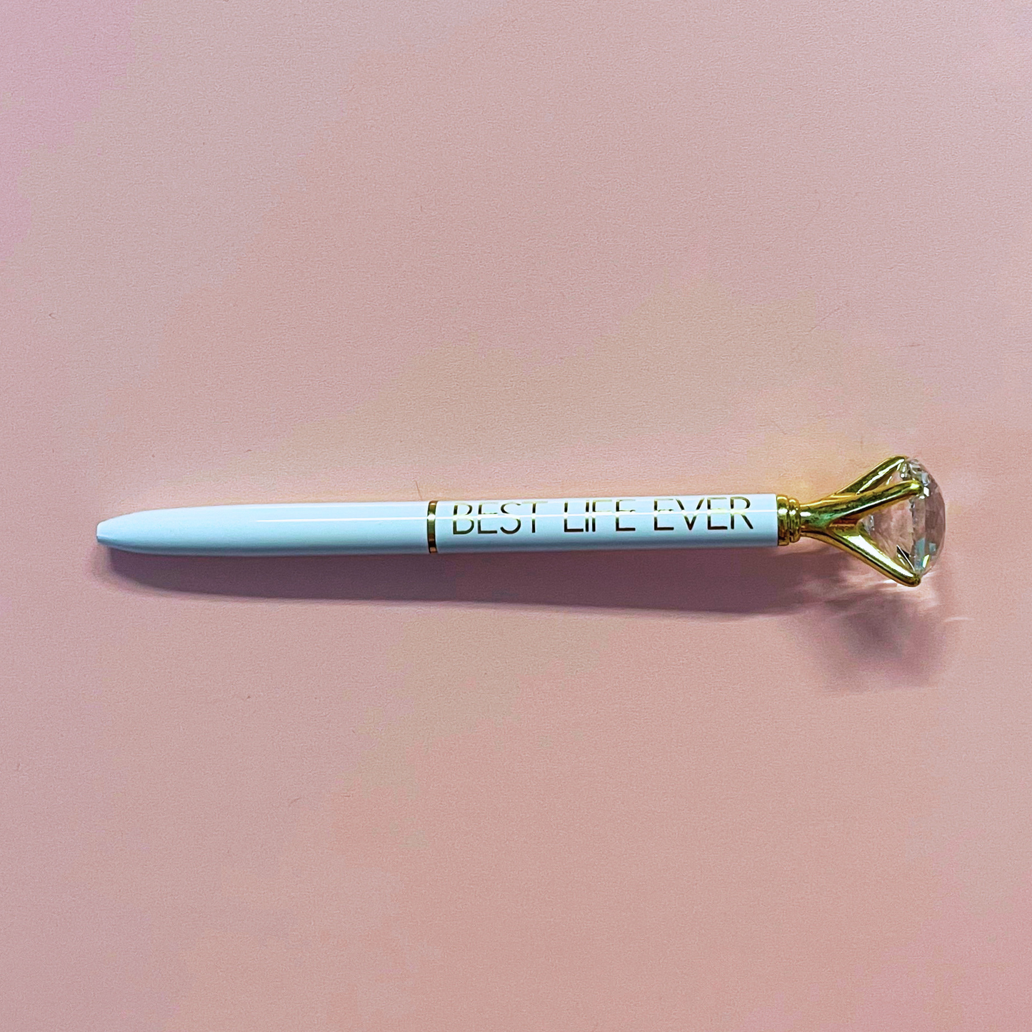 Best Life Ever Gem Pen in Gift Box | Jewel-Topped Gift Pen in Gold