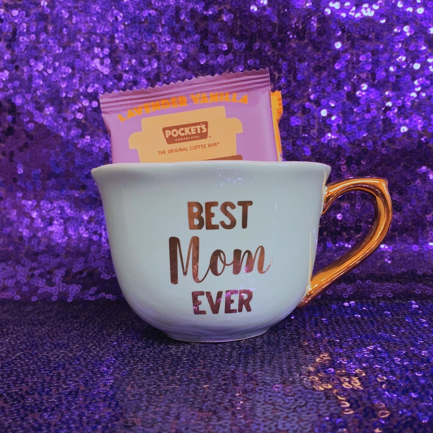 Best Mom Ever Teacup Filled with Coffee Chocolates