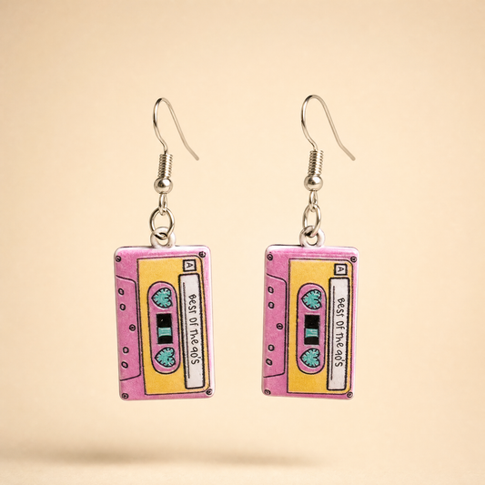 Best of the 90s Cassette Earrings | Retro Tape Jewelry