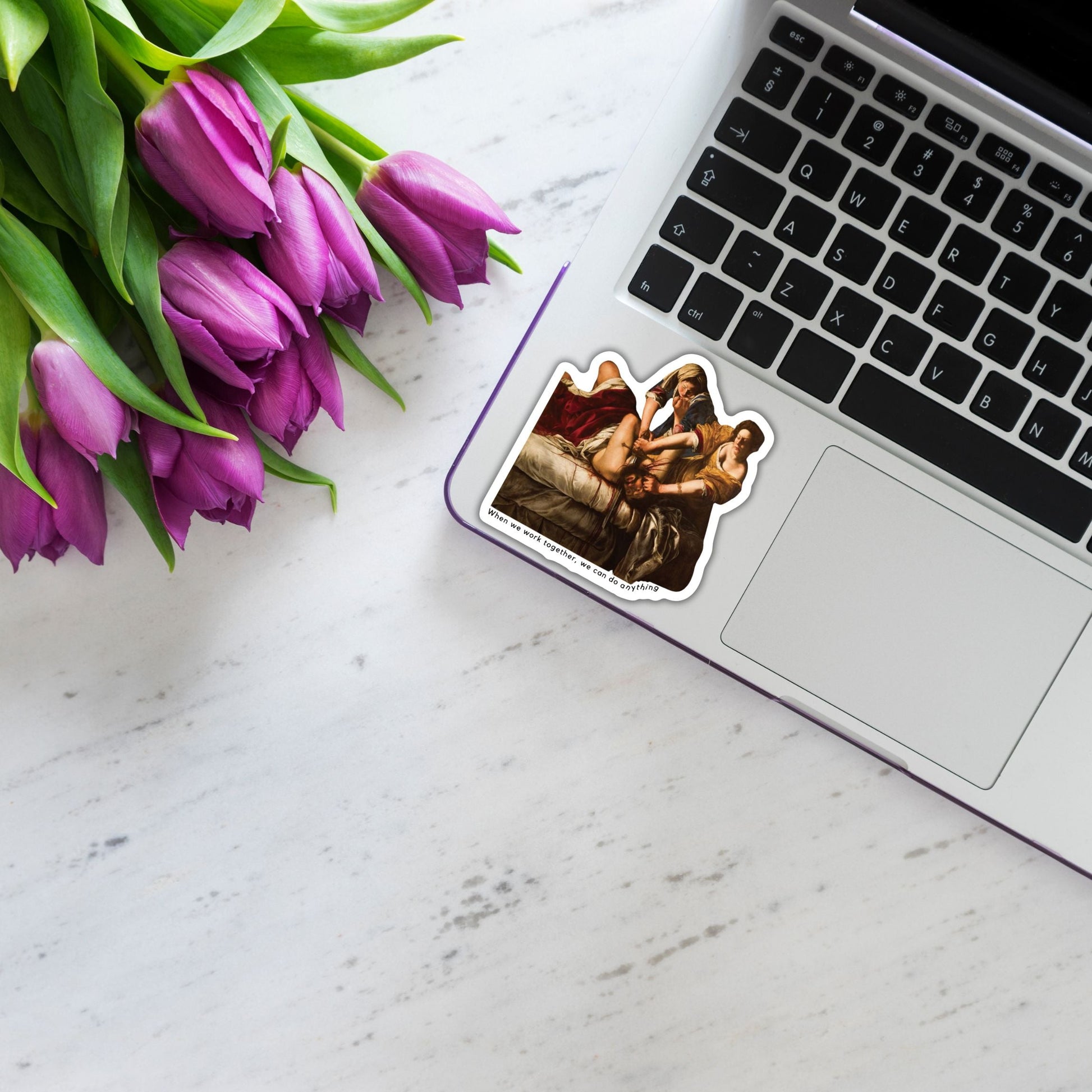 Besties Doing a Nice Beheading! Judith Slaying Holofernes Sticker | Vinyl Die Cut Decal Artemisia Gentileschi Painting