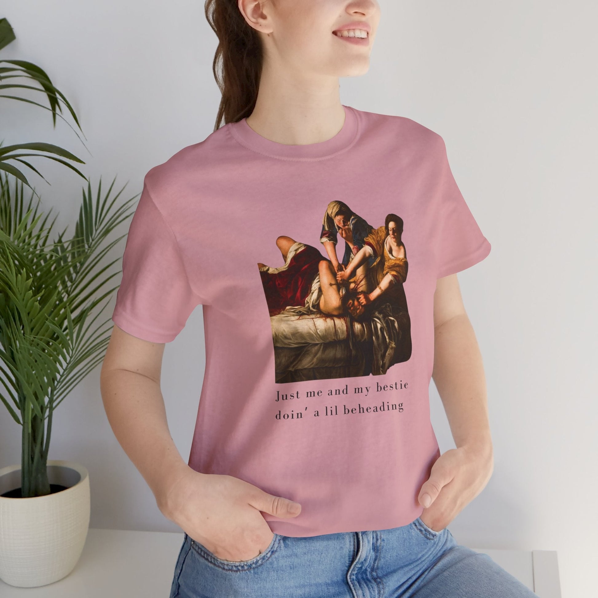 Besties Doing a Nice Beheading! Judith Slaying Holofernes Unisex Jersey Short Sleeve Tee