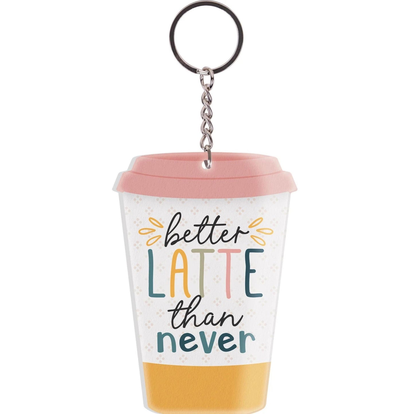 Better Latte Than Never Keychain