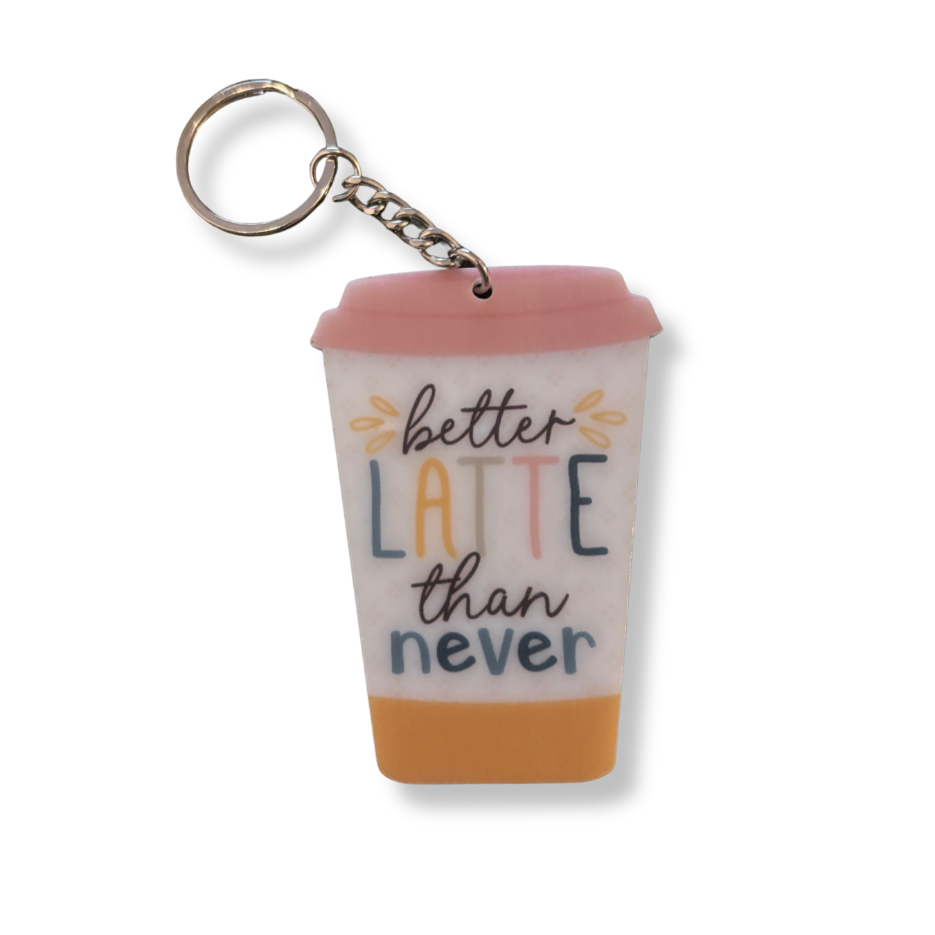 Better Latte Than Never Keychain