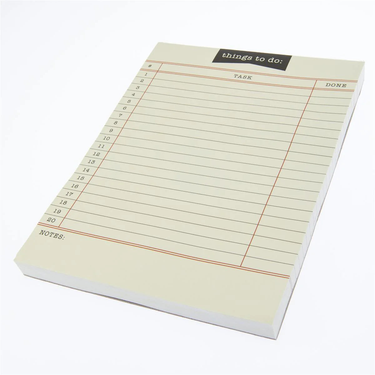 Bibliophile Library Card Large Notepad | 150 Pages | Retro Book Lover Gift