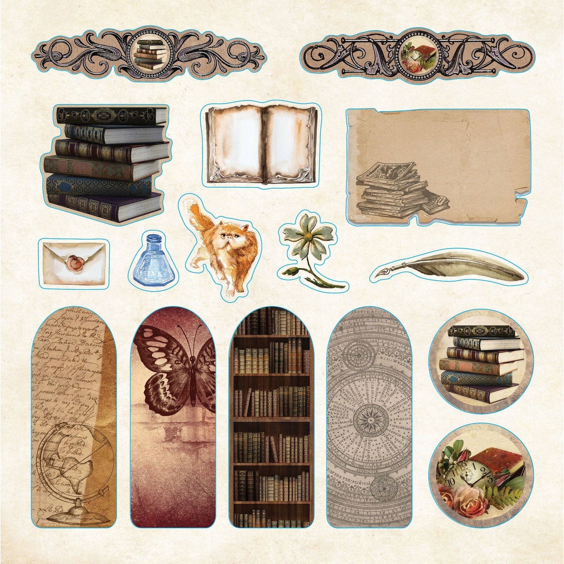 Bibliophilia Ephemera Sticker Book | An Enchanting Book Lovers' Sticker Book | Over 780 Decals