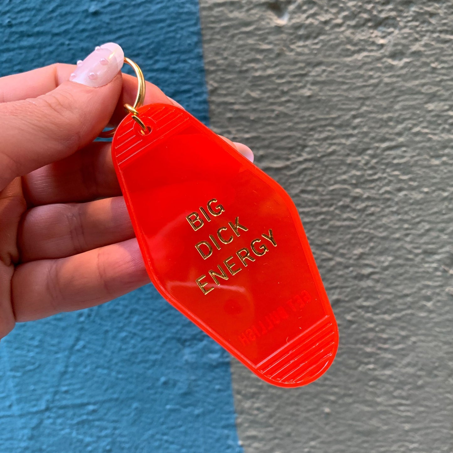 Big Dick Energy Motel Style Keychain in Red