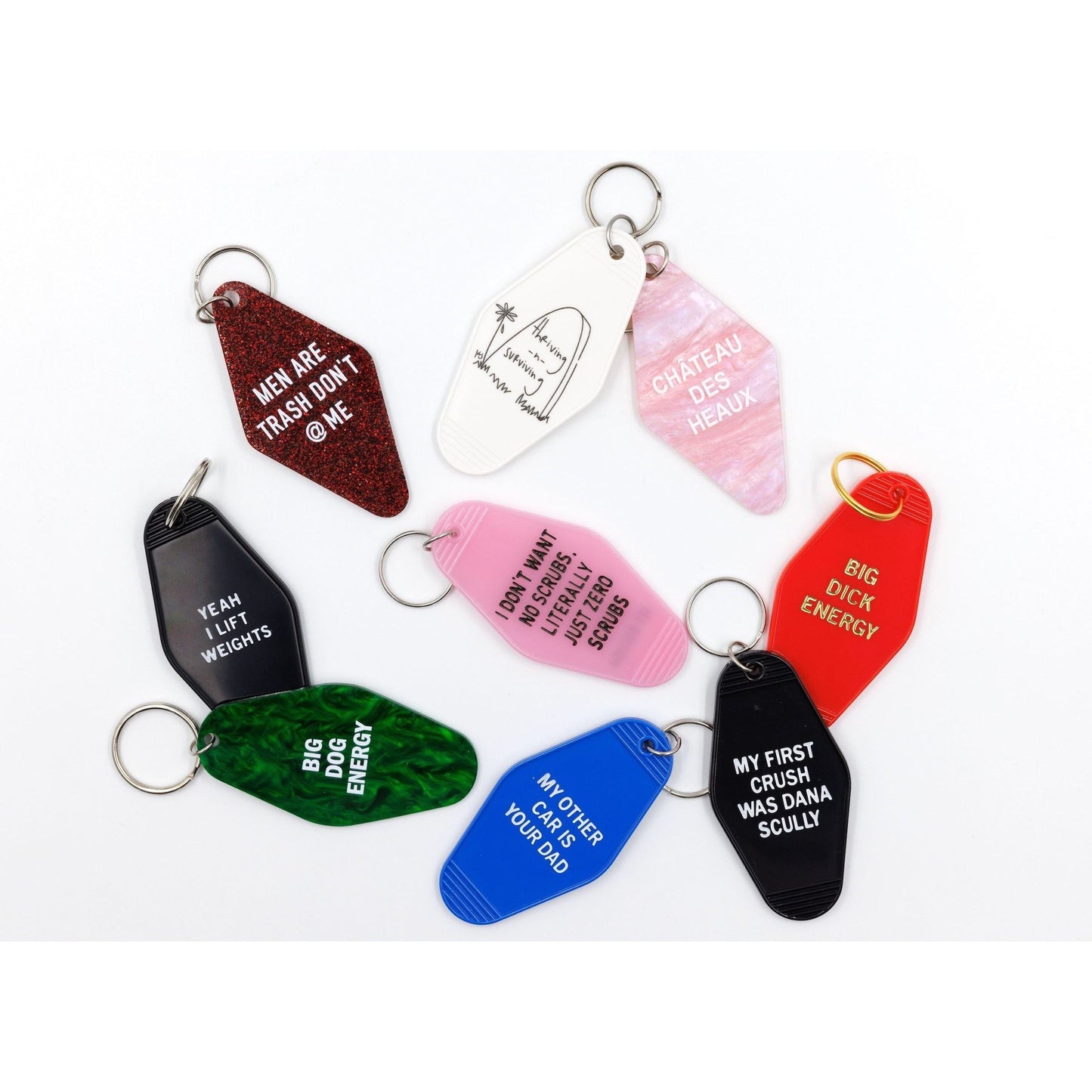 Big Dick Energy Motel Style Keychain in Red