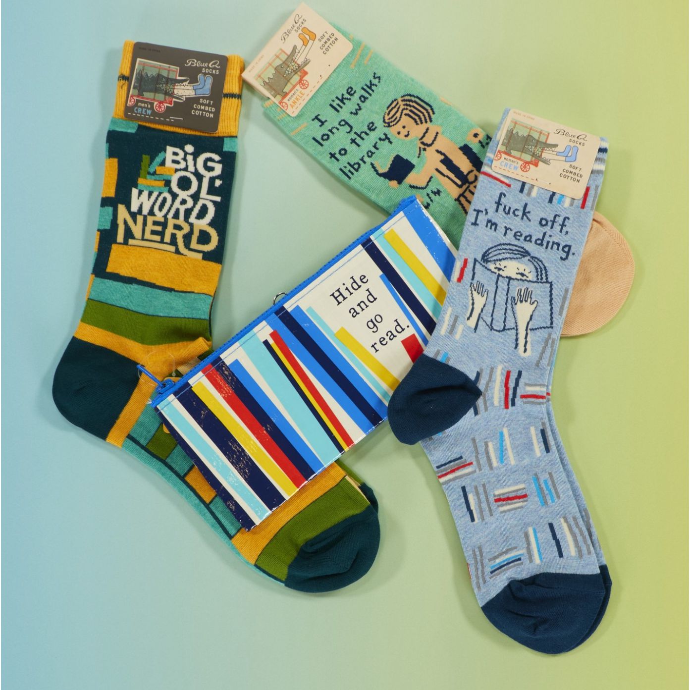 Big Ol' Word Nerd Men's Crew Socks | BlueQ at GetBullish