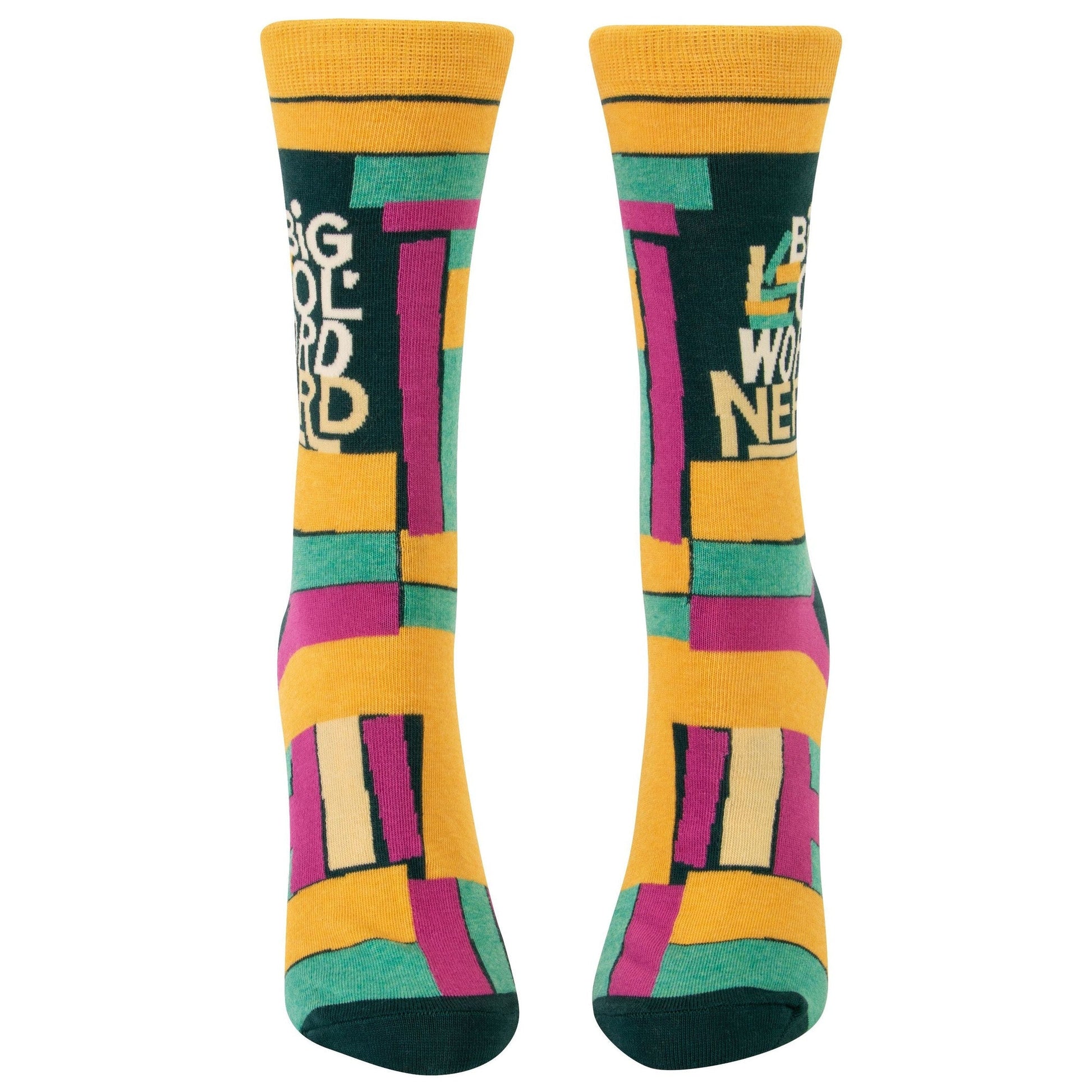 Big Ol' Word Nerd Women's Crew Novelty Socks | BlueQ at GetBullish