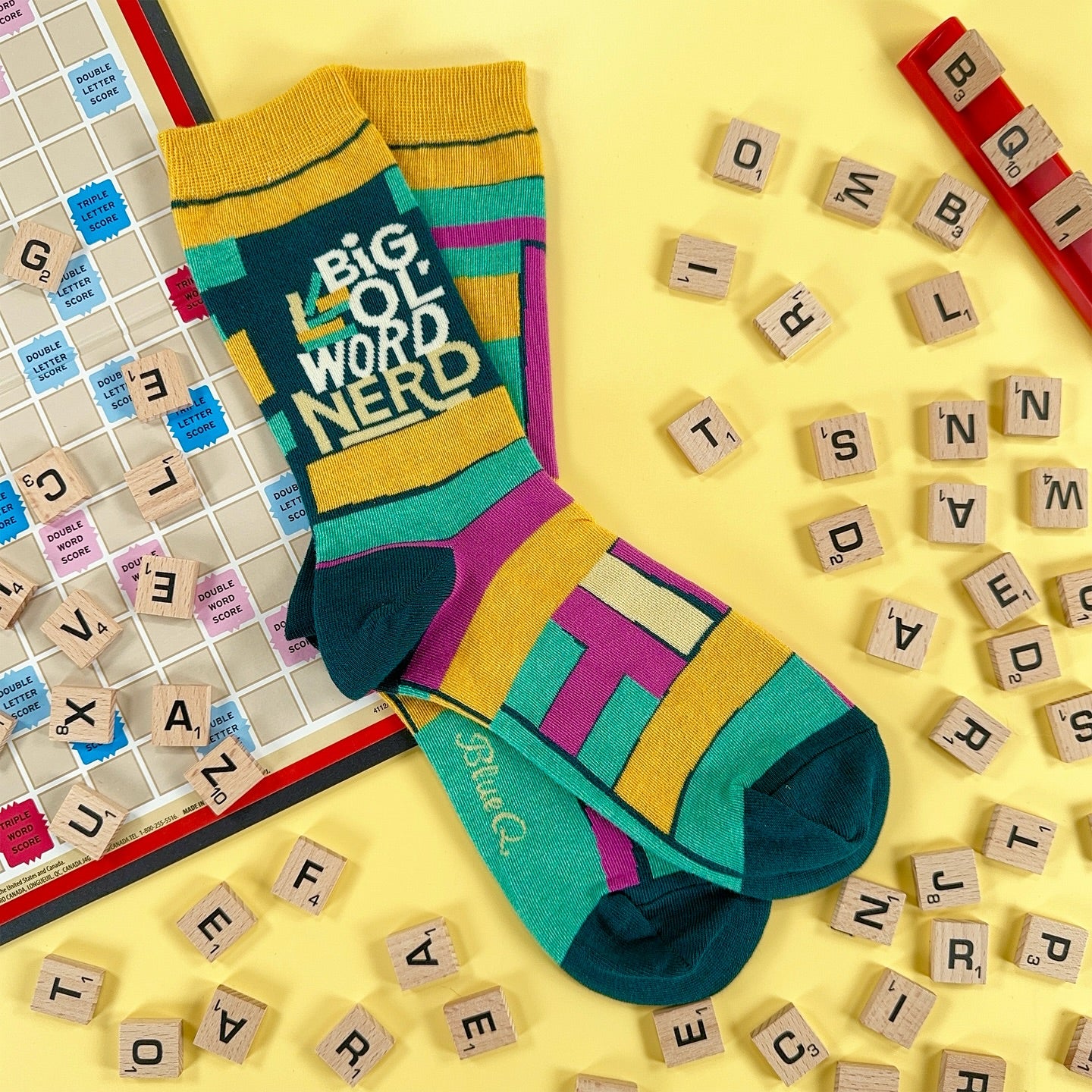Big Ol' Word Nerd Women's Crew Novelty Socks | BlueQ at GetBullish