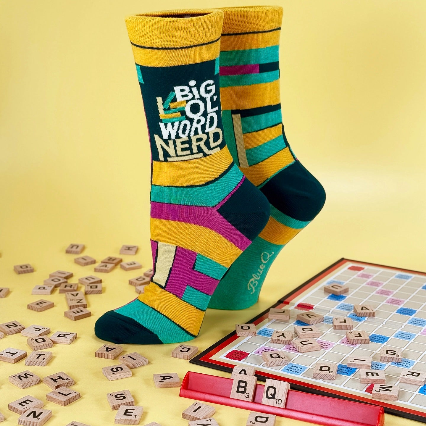Big Ol' Word Nerd Women's Crew Novelty Socks | BlueQ at GetBullish