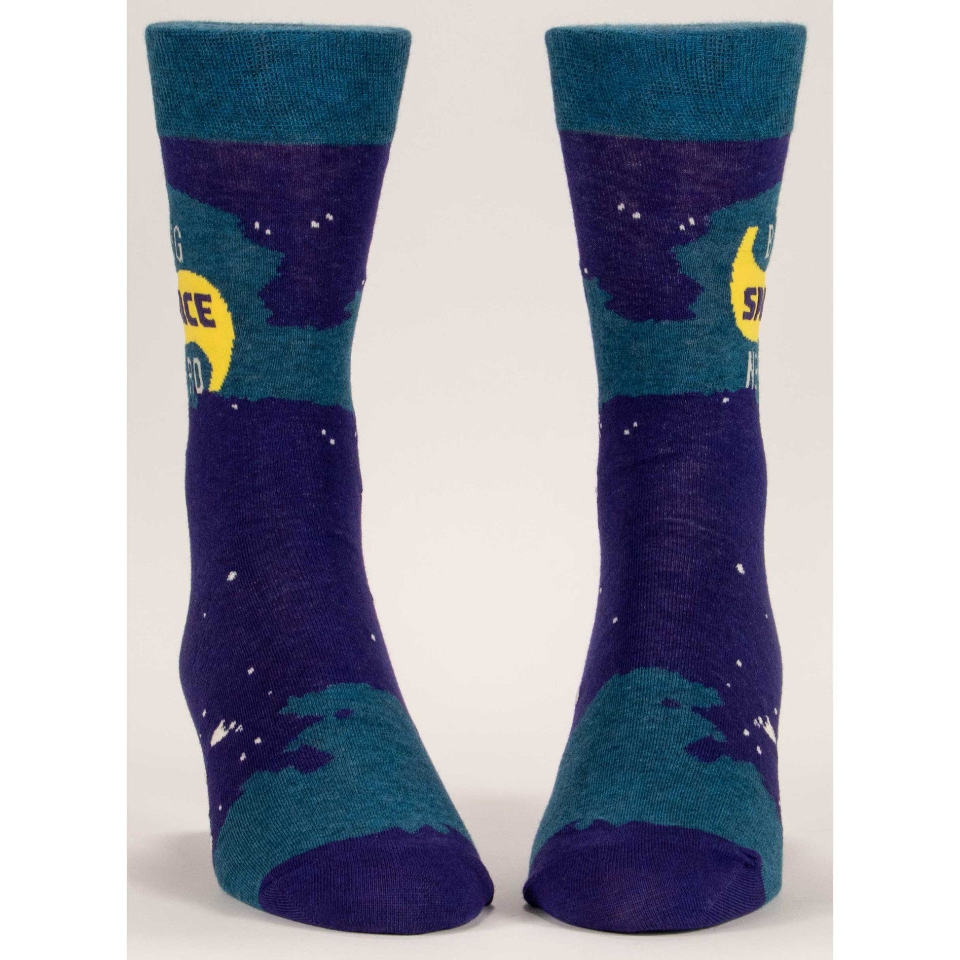 Big Space Nerd Men's Crew Socks | Funny Novelty Socks | BlueQ at GetBullish