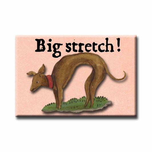 Big Stretch Medieval Marginalia Refrigerator Magnet | Funny History Magnet