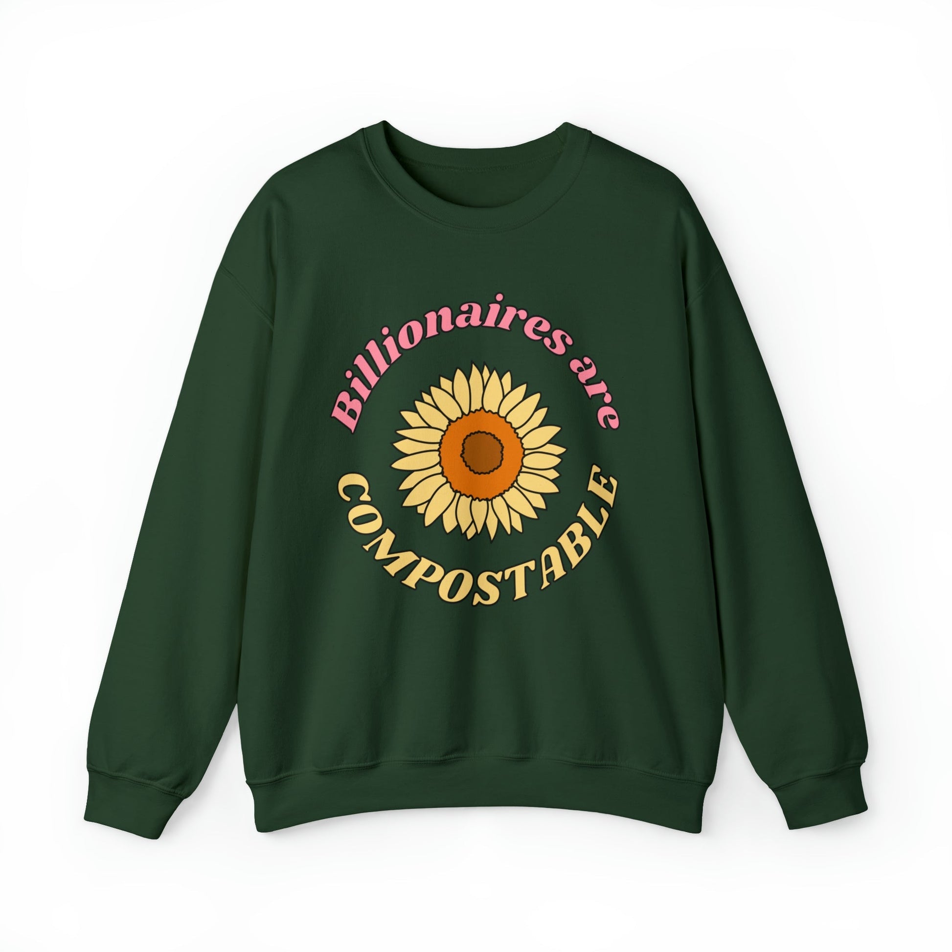 Billionaires are Compostable Unisex Heavy Blend™ Crewneck Sweatshirt Sizes SM-5XL | Plus Size Available