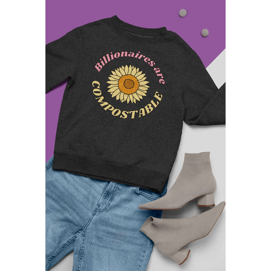 Billionaires are Compostable Unisex Heavy Blend™ Crewneck Sweatshirt Sizes SM-5XL | Plus Size Available