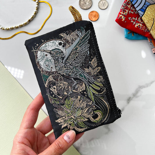 Bird Design Boho Coin Purse | Handmade in Turkey | 4" x 5"