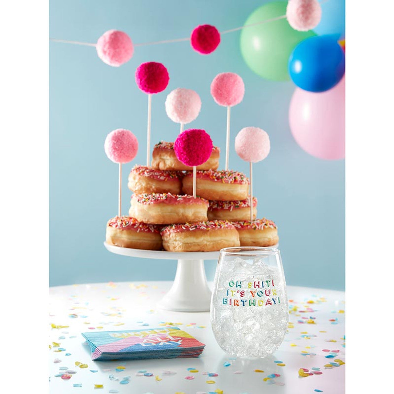Birth Yay All Day Beverage Napkins | Birthday Cocktail Party Paper Napkin | 5"