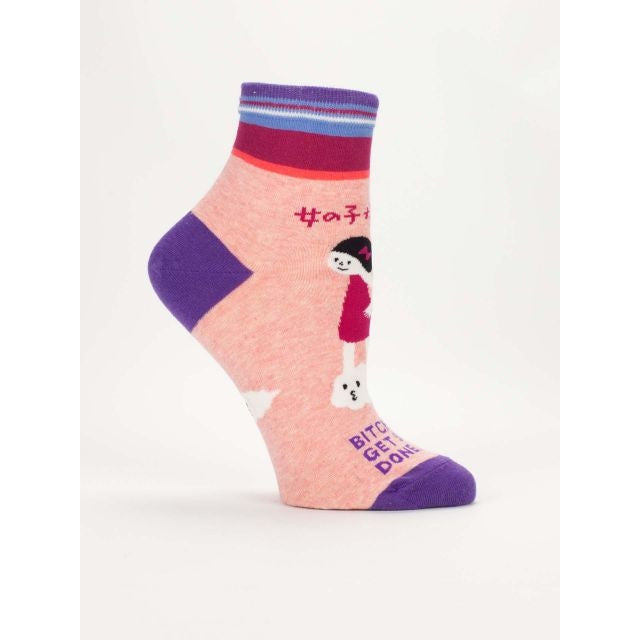 Bitches Get Stuff Done Women's Ankle Socks | BlueQ at GetBullish