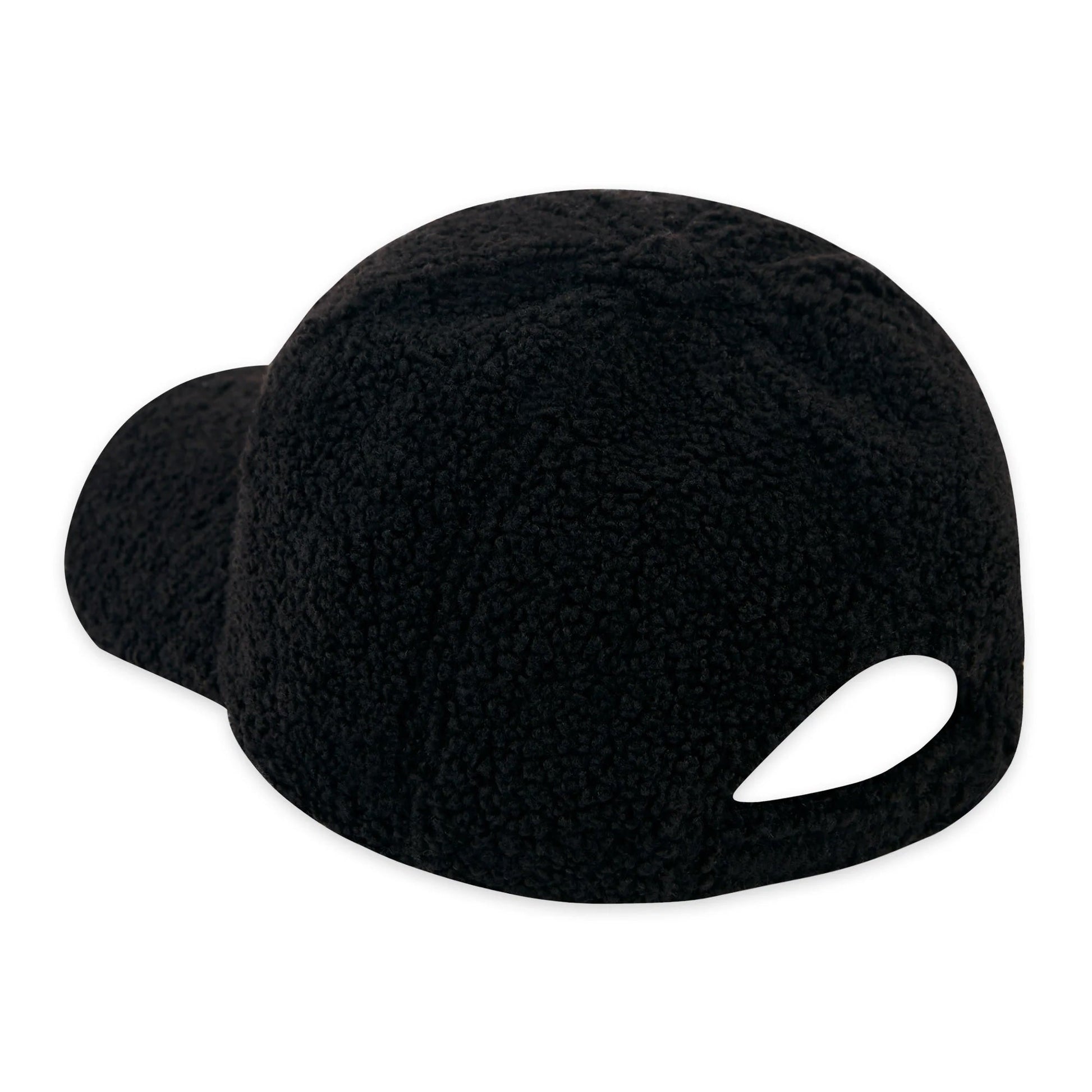 Black Fleece Ball Cap | Mens / Unisex Sherpa Style Fall Winter Hat