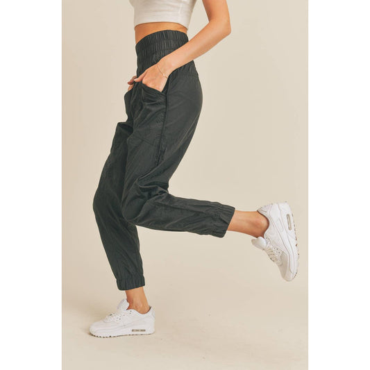 Black High Rise Warm-up Style Jogger [Sizes S-L]