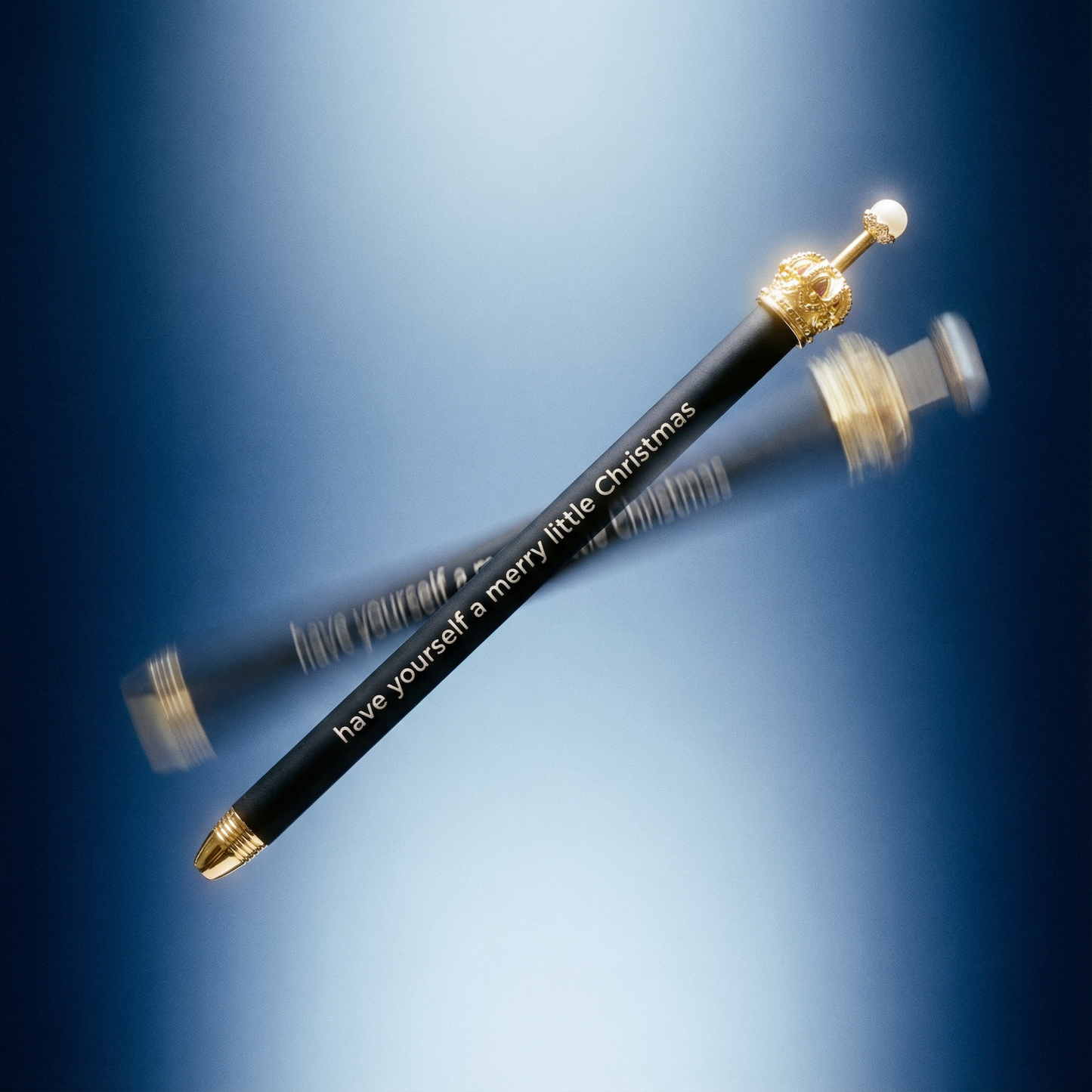 Black Holiday Crown Pen Set of 12 | Giftable Quote Pens | Novelty Office Desk Supplies