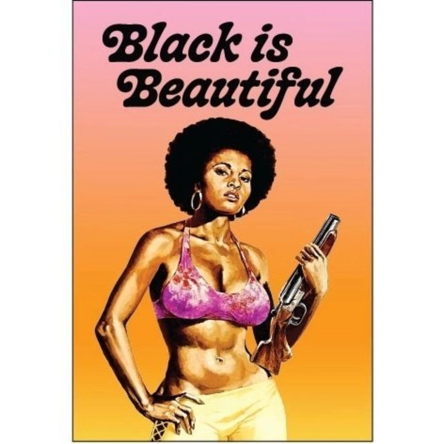 Black Is Beautiful Fridge Magnet | 2" x 3-Ephemera-The Bullish Store