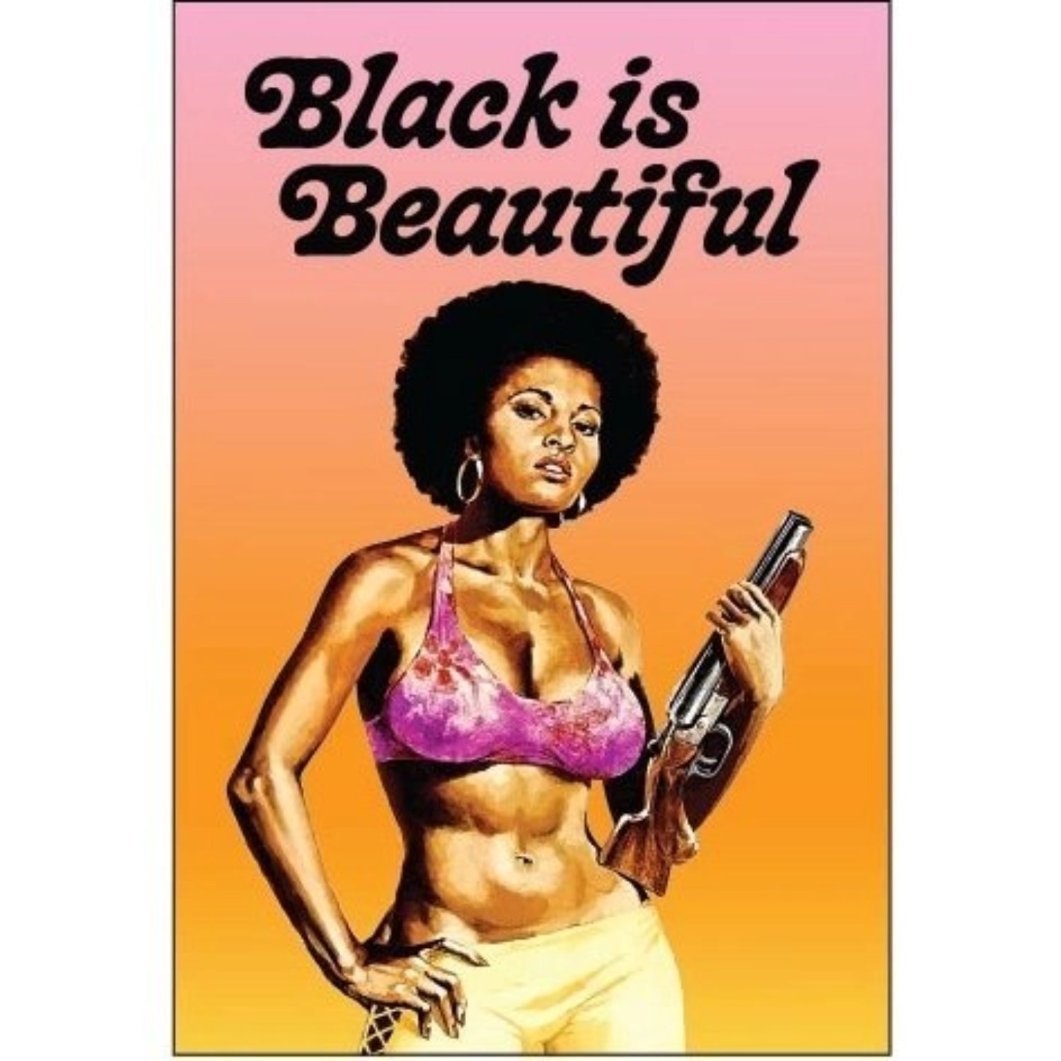 Black Is Beautiful Fridge Magnet | 2" x 3-Ephemera-The Bullish Store
