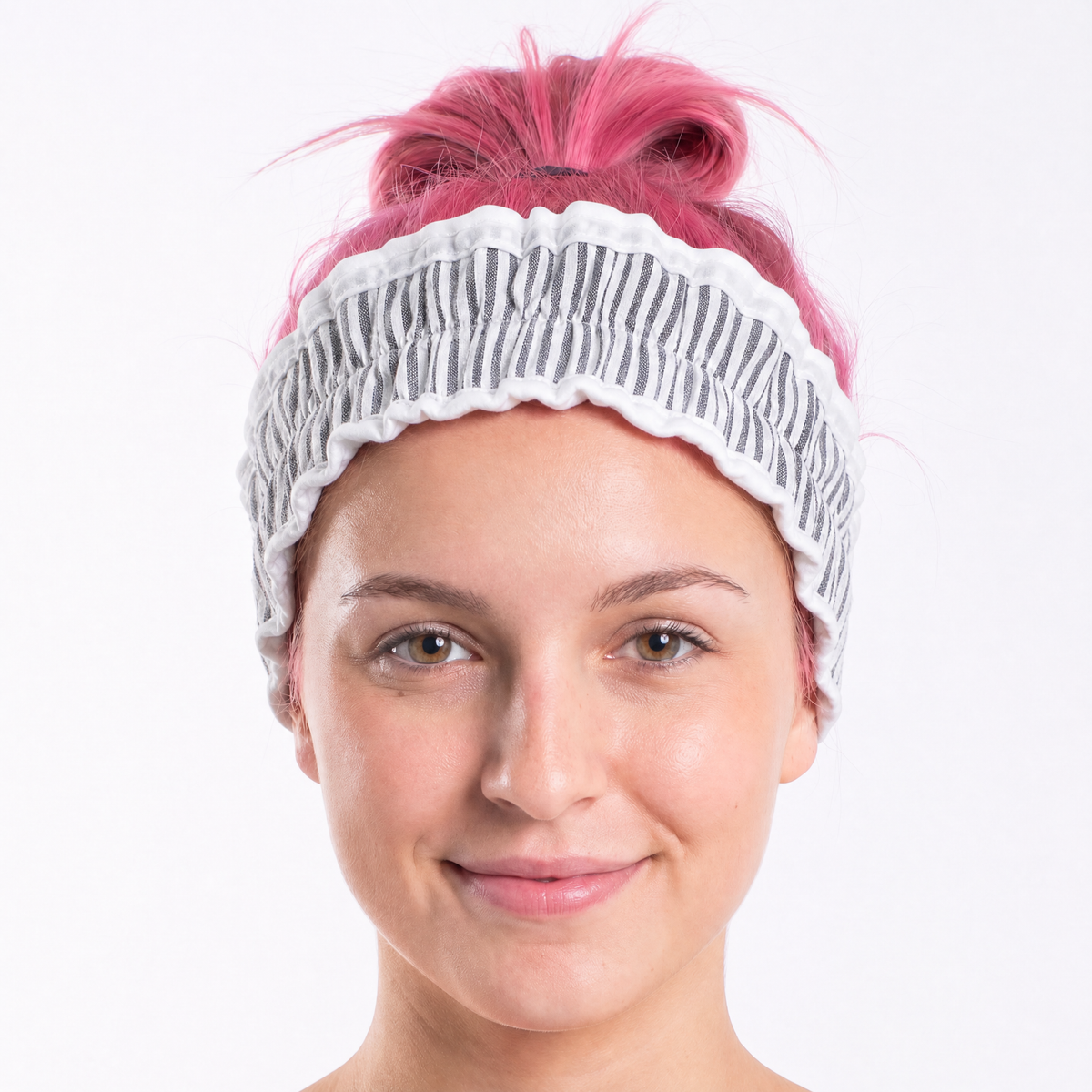 Black Seersucker Spa Headband | Hair Band for Skincare Facial After Shower-Bella-The Bullish Store