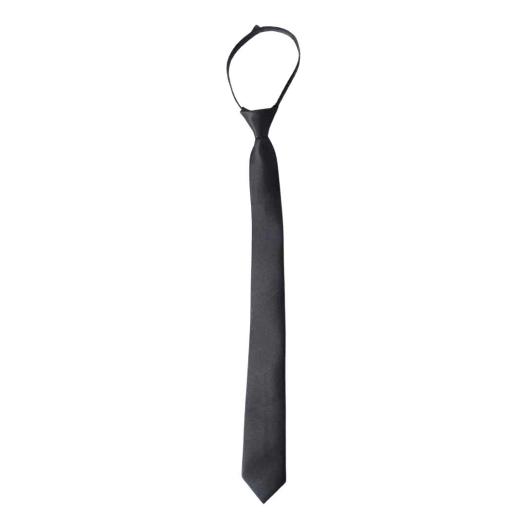 Black Zipper Necktie Necklace | Adjustable Gothic Statement Necklace
