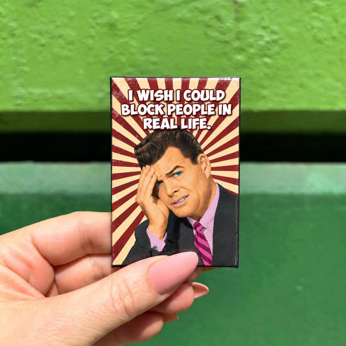 Block People In Real Life Funny Refrigerator Magnet | 2" x 3"