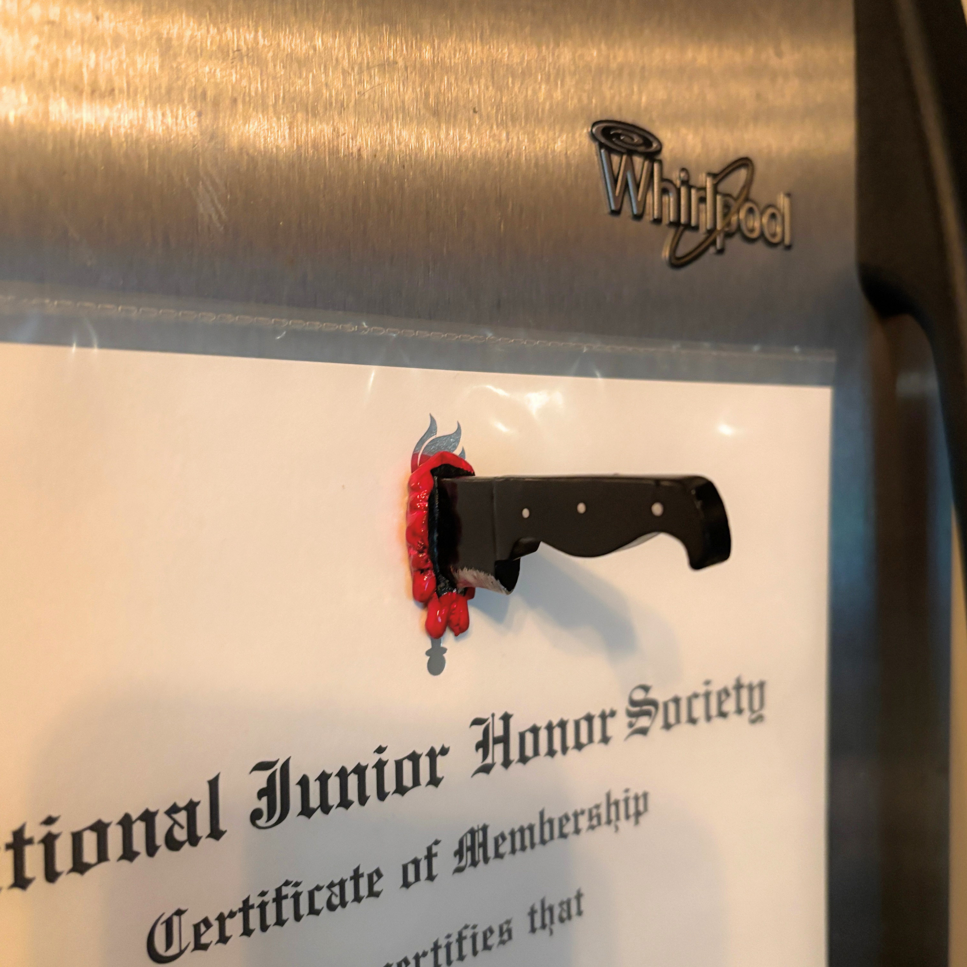 Bloody Knife Shaped Fridge Magnet | 2.25" | Dark Humor Novelty Magnet-Paper & Quartz-The Bullish Store