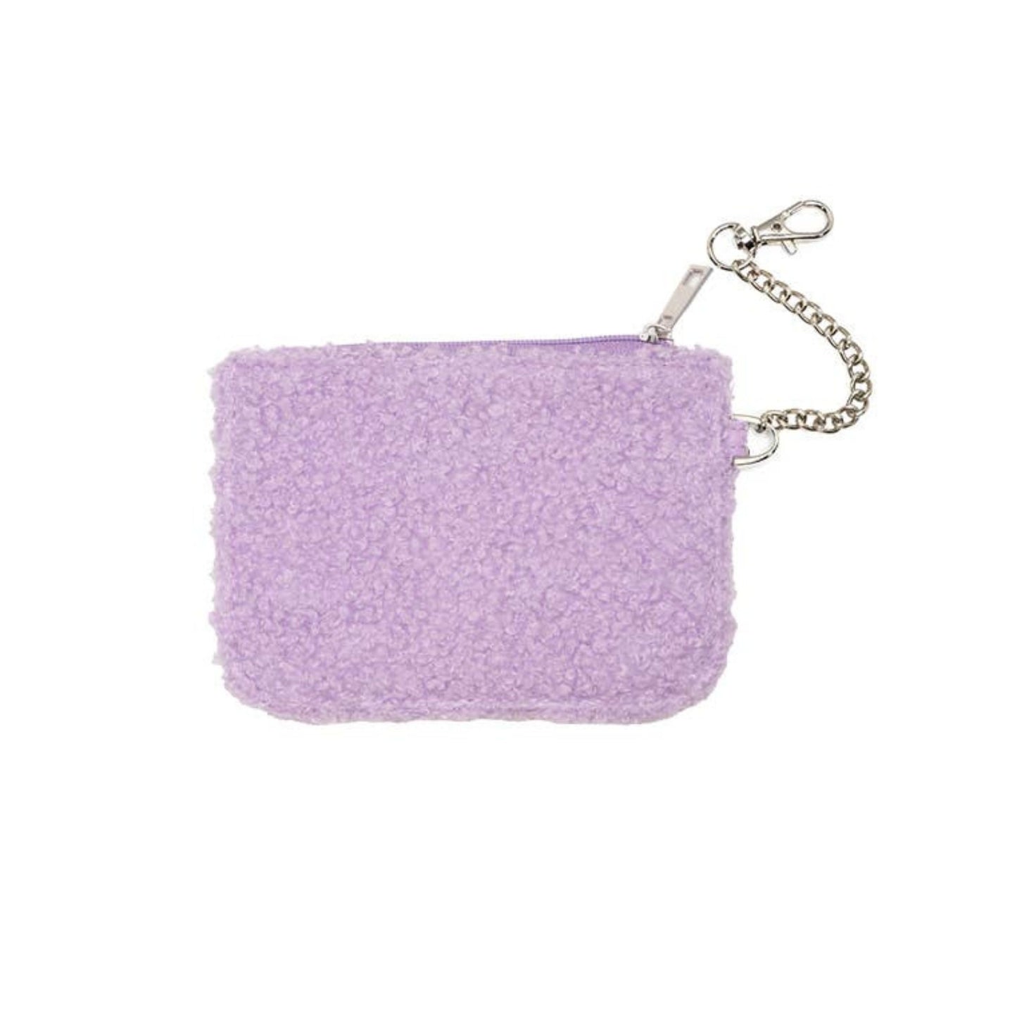Blooming Flowers Purple Keychain Pouch | Cards & Cash Key Chain Purse Wallet