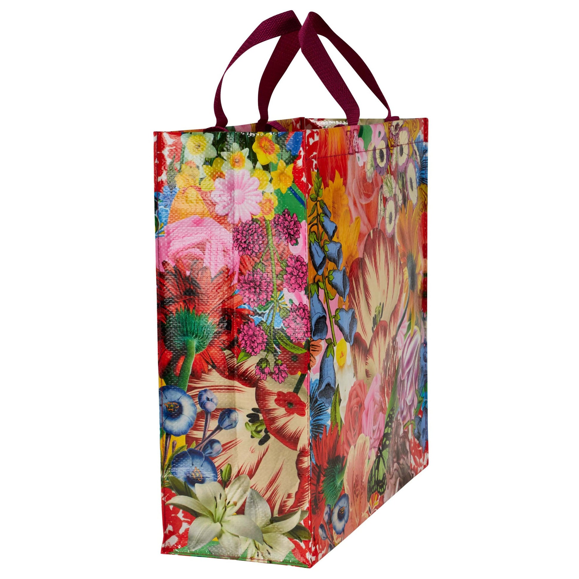 Blossom Shopper Tote Bag | Post Consumer Material Shopping Bag | 15" x 16" | BlueQ at GetBullish