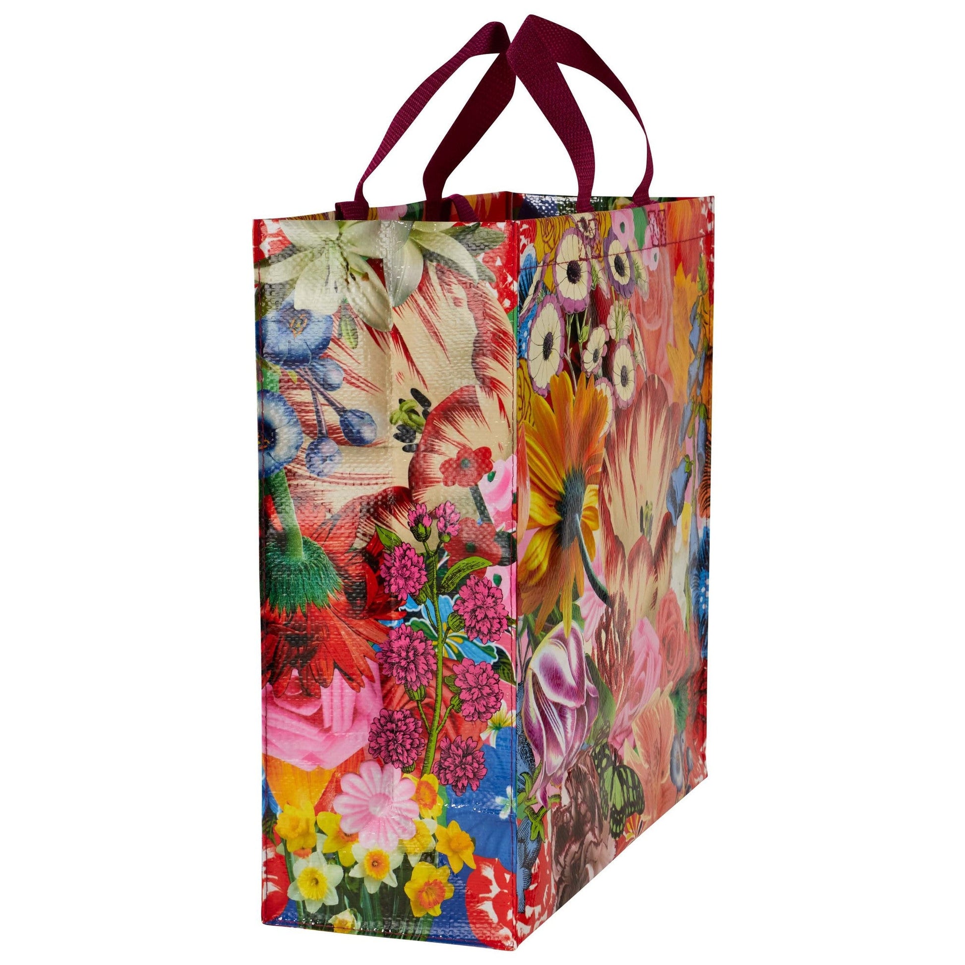 Blossom Shopper Tote Bag | Post Consumer Material Shopping Bag | 15" x 16" | BlueQ at GetBullish