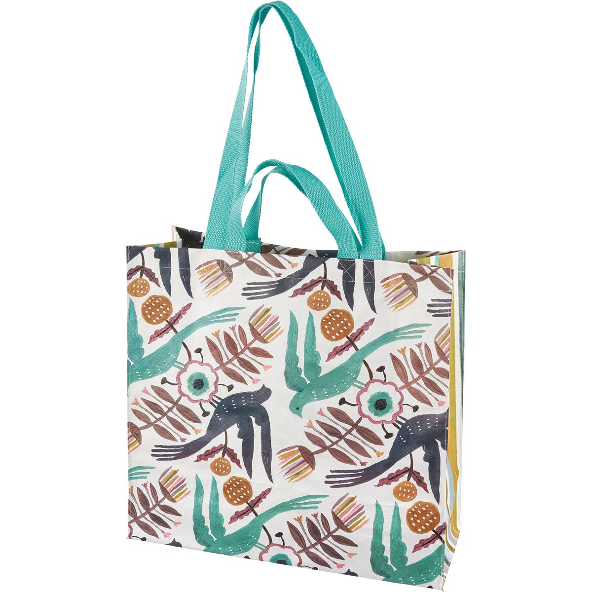 Blue Bird Market Tote Bag | 15.50" x 15.25" x 6"