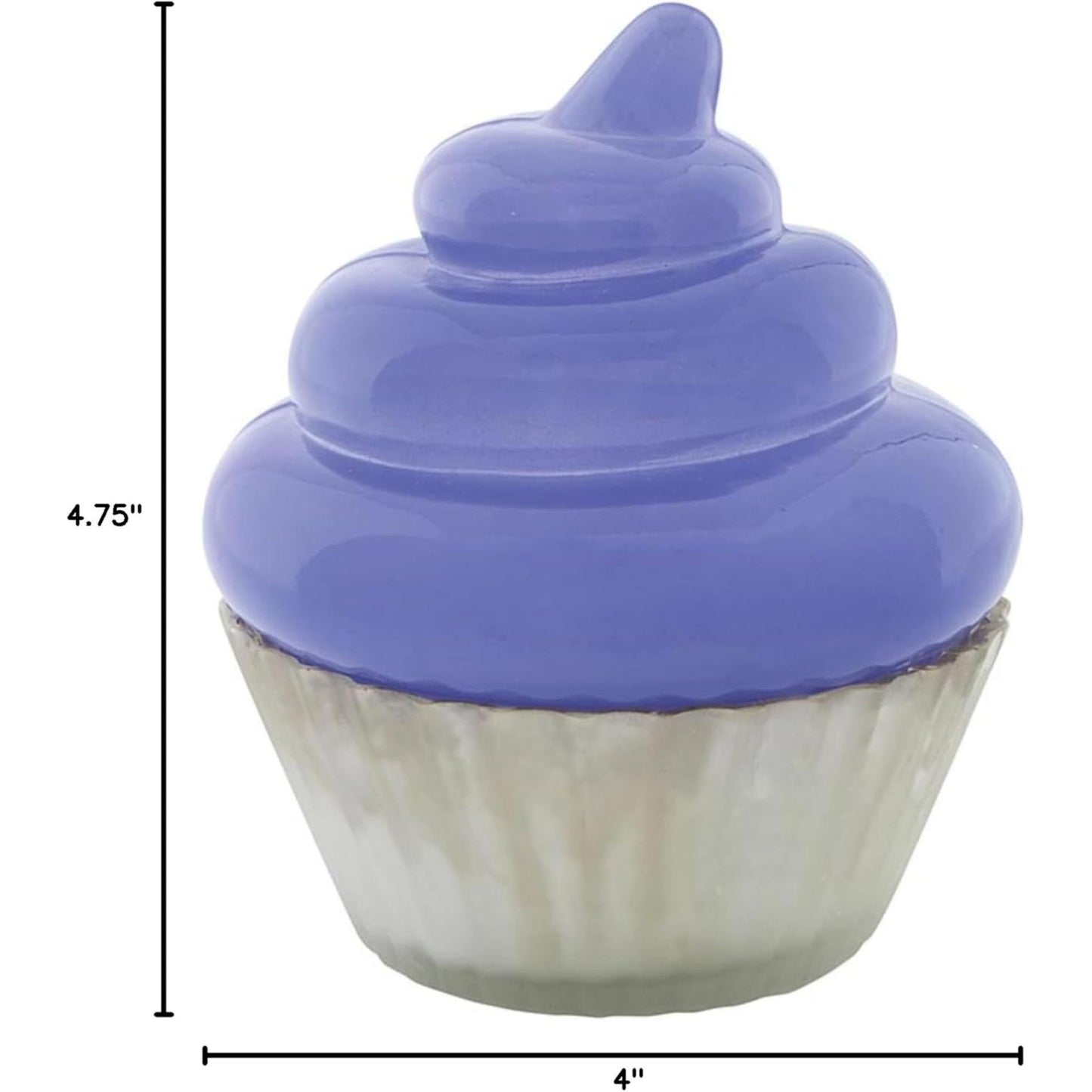 Blue Cupcake Candle | Vanilla Bourbon Cream Scented Glass Candle
