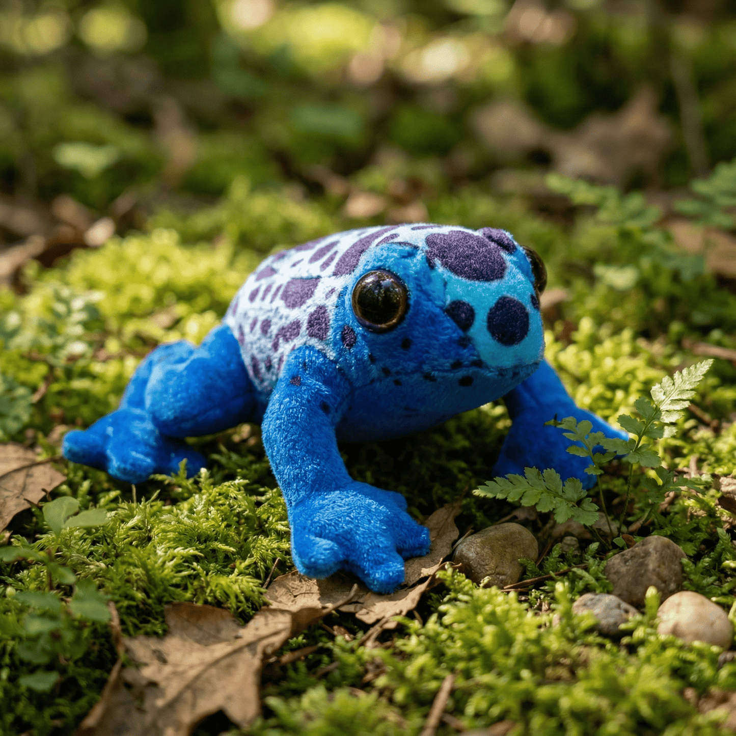 Blue Poison Dart Frog Stuffed Animal with Frog Sounds 8" | Wild Calls Blue Poison Dart Frog by Wild Republic