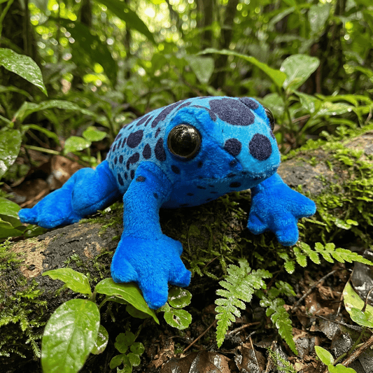 Blue Poison Dart Frog Stuffed Animal with Frog Sounds 8" | Wild Calls Blue Poison Dart Frog by Wild Republic