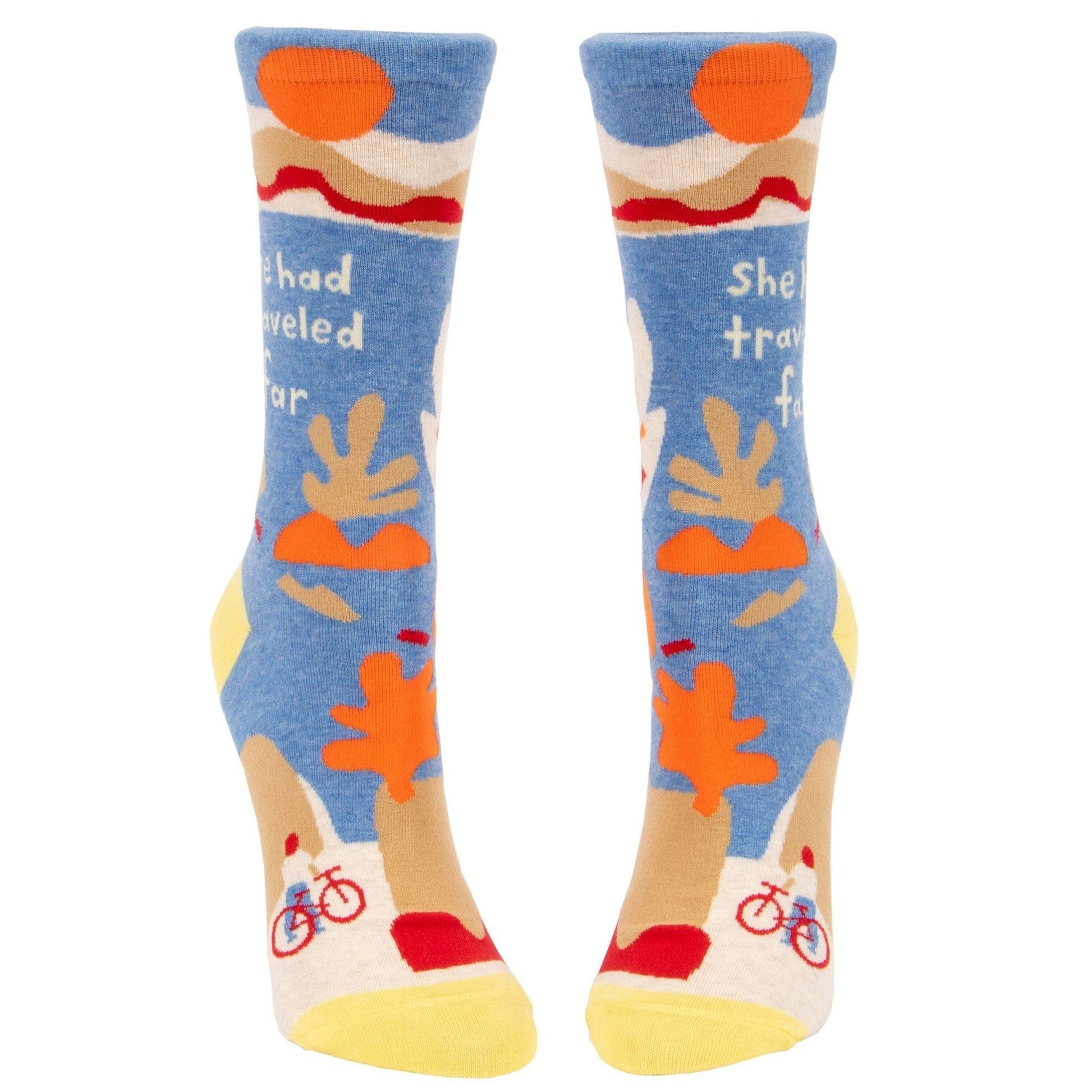 BlueQ She Had Traveled Far Women's Crew Socks | Gift for Her