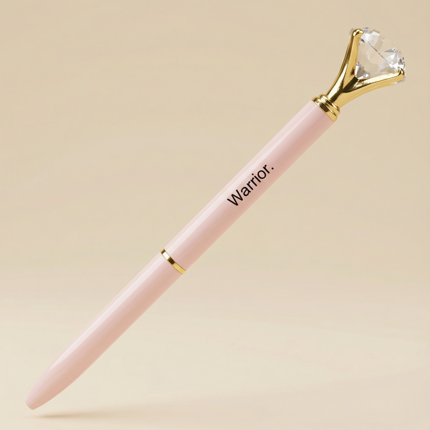 Blush Pink Gem "Warrior" Pen in Gift Box | Jewel-Topped Gift Pen