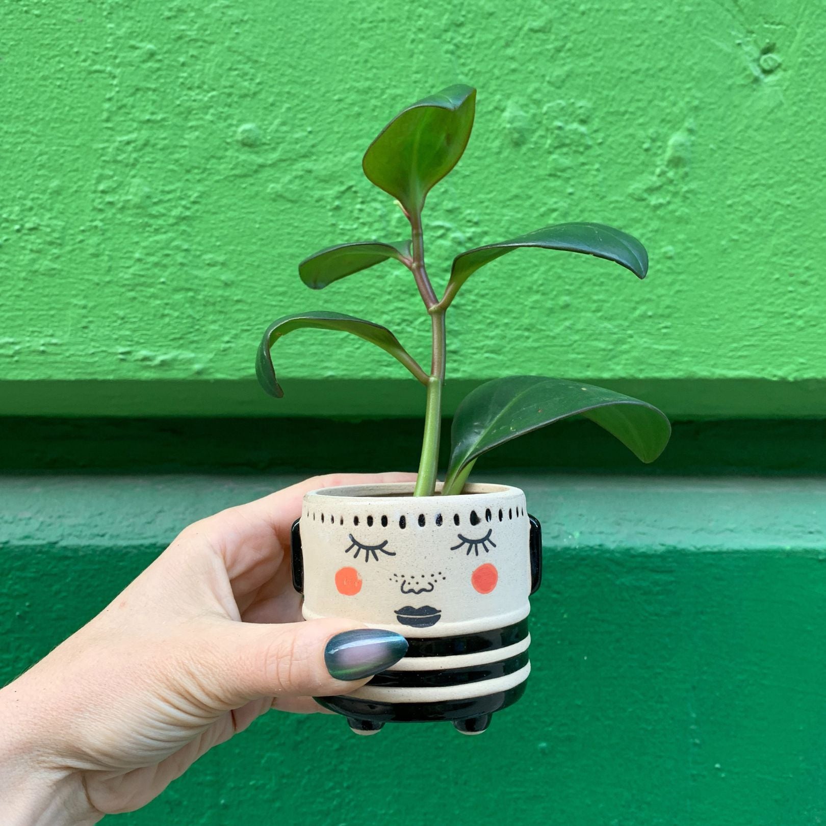 blush plant pot Blushing Face Planter Ceramic Pot