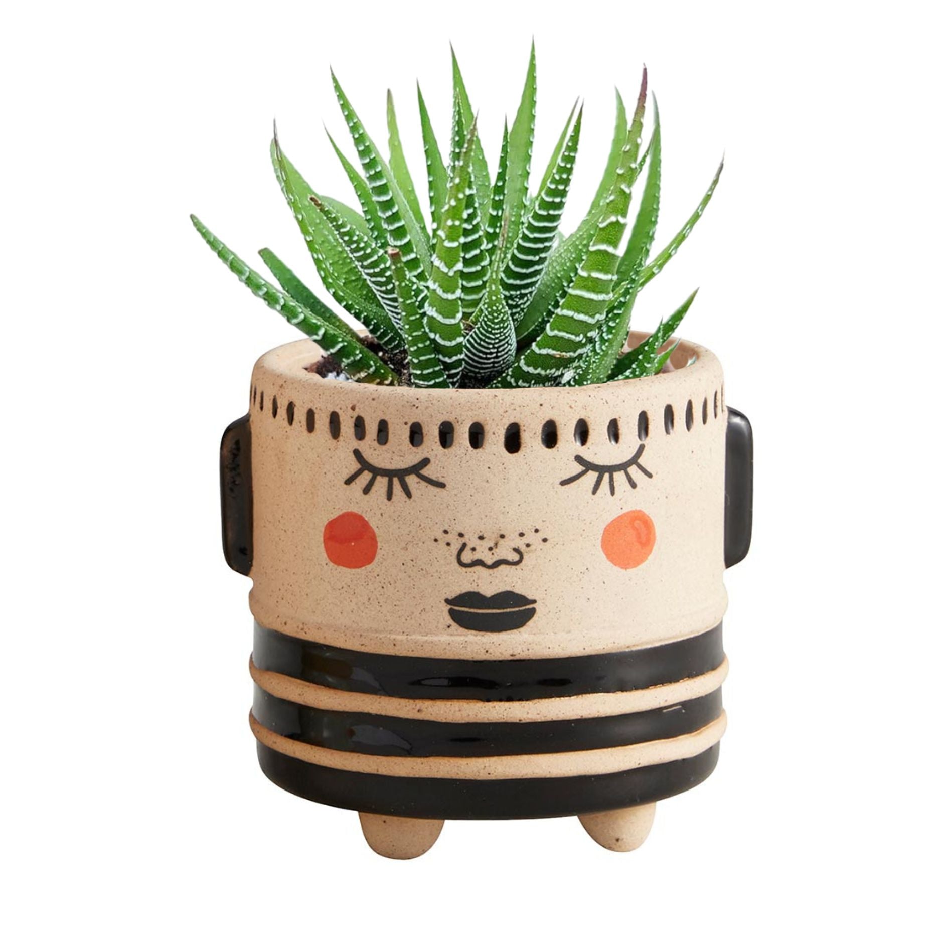 ceramic face planter pot Blushing Face Planter Ceramic Pot