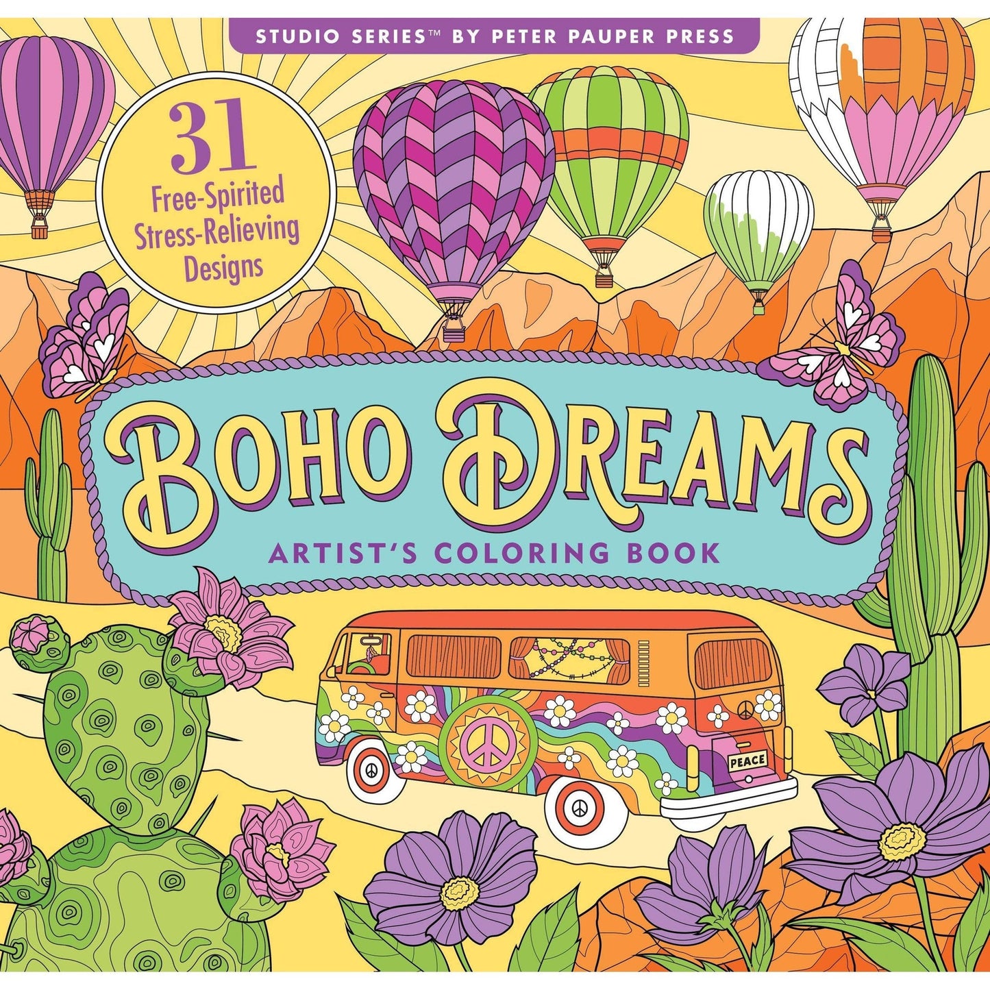 Boho Dreams Adult Coloring Book | 31 Bohemian Inspired Designs Artwork