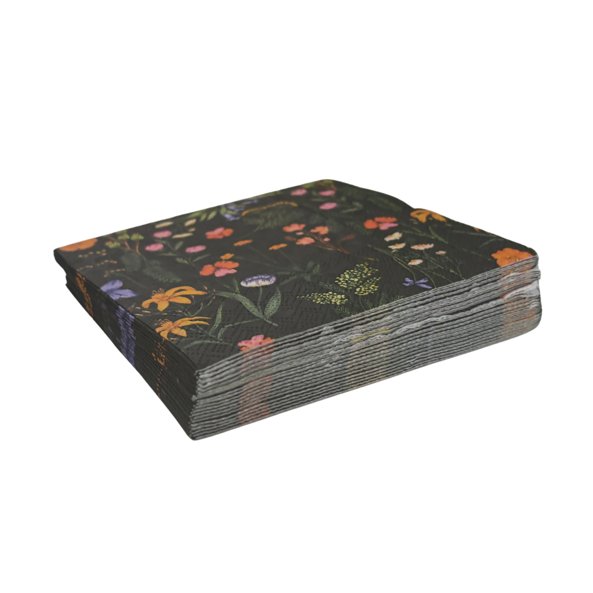 Boho Flowers Beverage Napkins | Floral Party Wedding Cocktail Paper Napkin | 5"