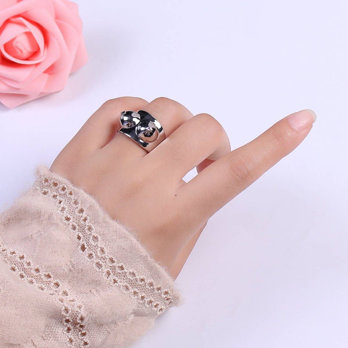 Boobs Ring | Breast Cancer Awareness Statement Ring | Breastfeeding Body Positive Jewelry