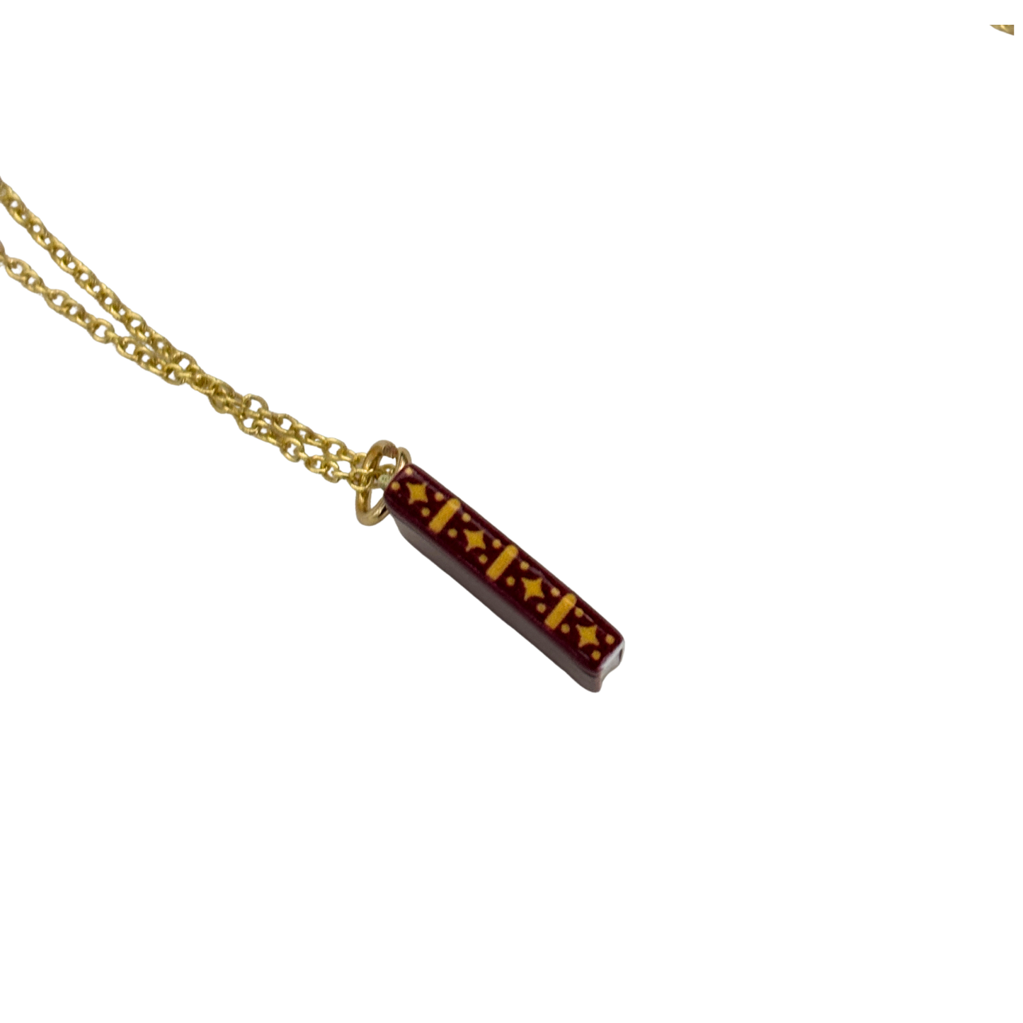 Book Lover Charm Necklace | Handpainted Mini Book | 20" Gold Chain | Romantasy, Spicy, or Cryptid Guide
