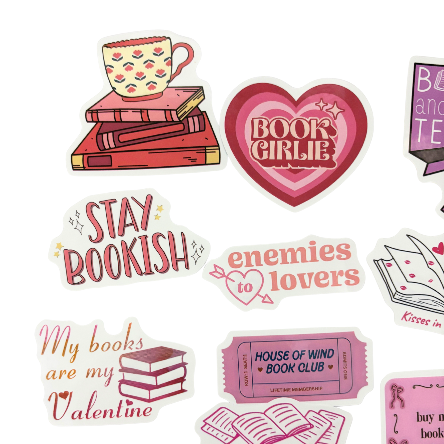 Book Lover Sticker Pack | 13–20 Stickers in 4 Bookish Themes