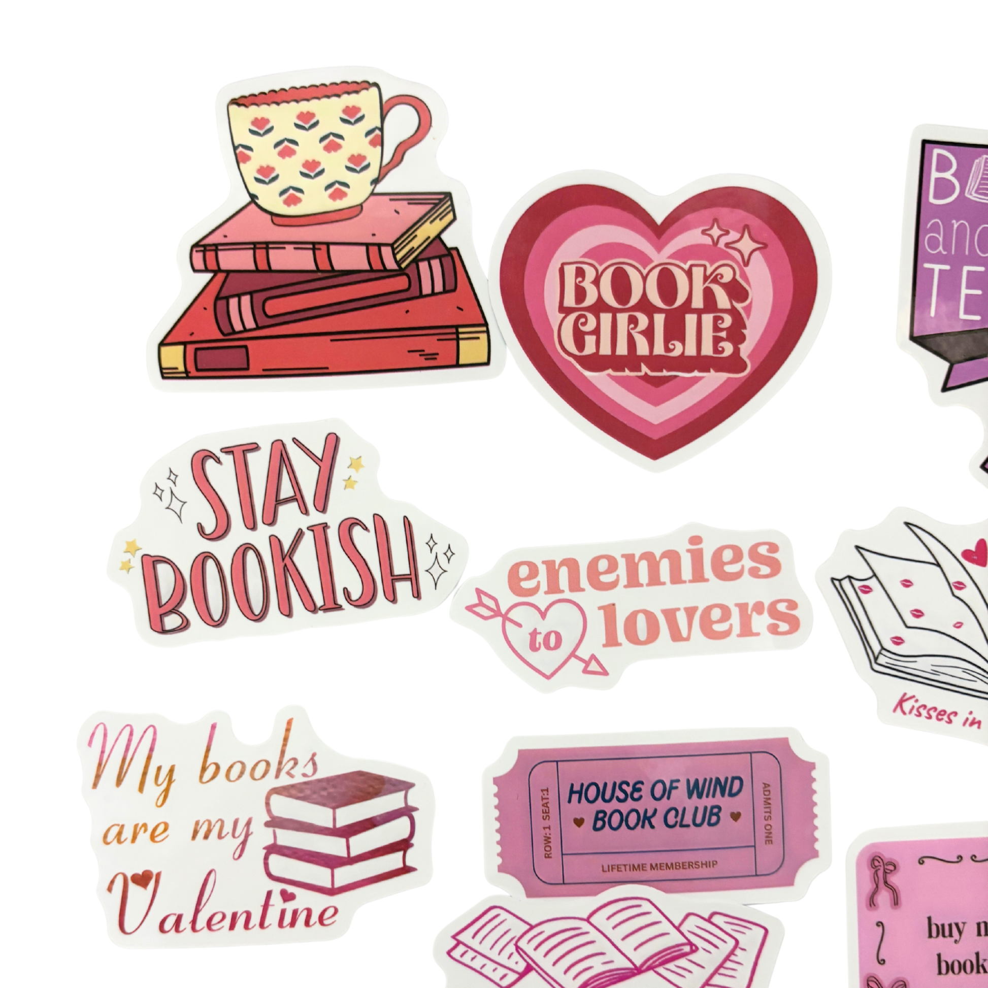 Book Lover Sticker Pack | 13–20 Stickers in 4 Bookish Themes