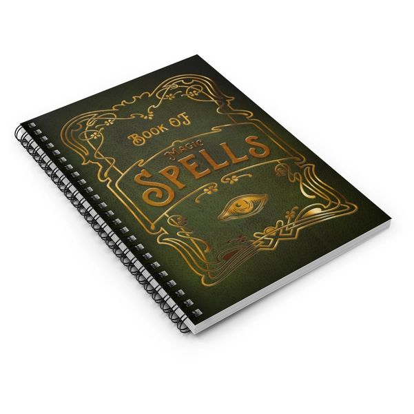 Book of Spells Spiral Notebook | 8 ¼ x 5 ¾ in